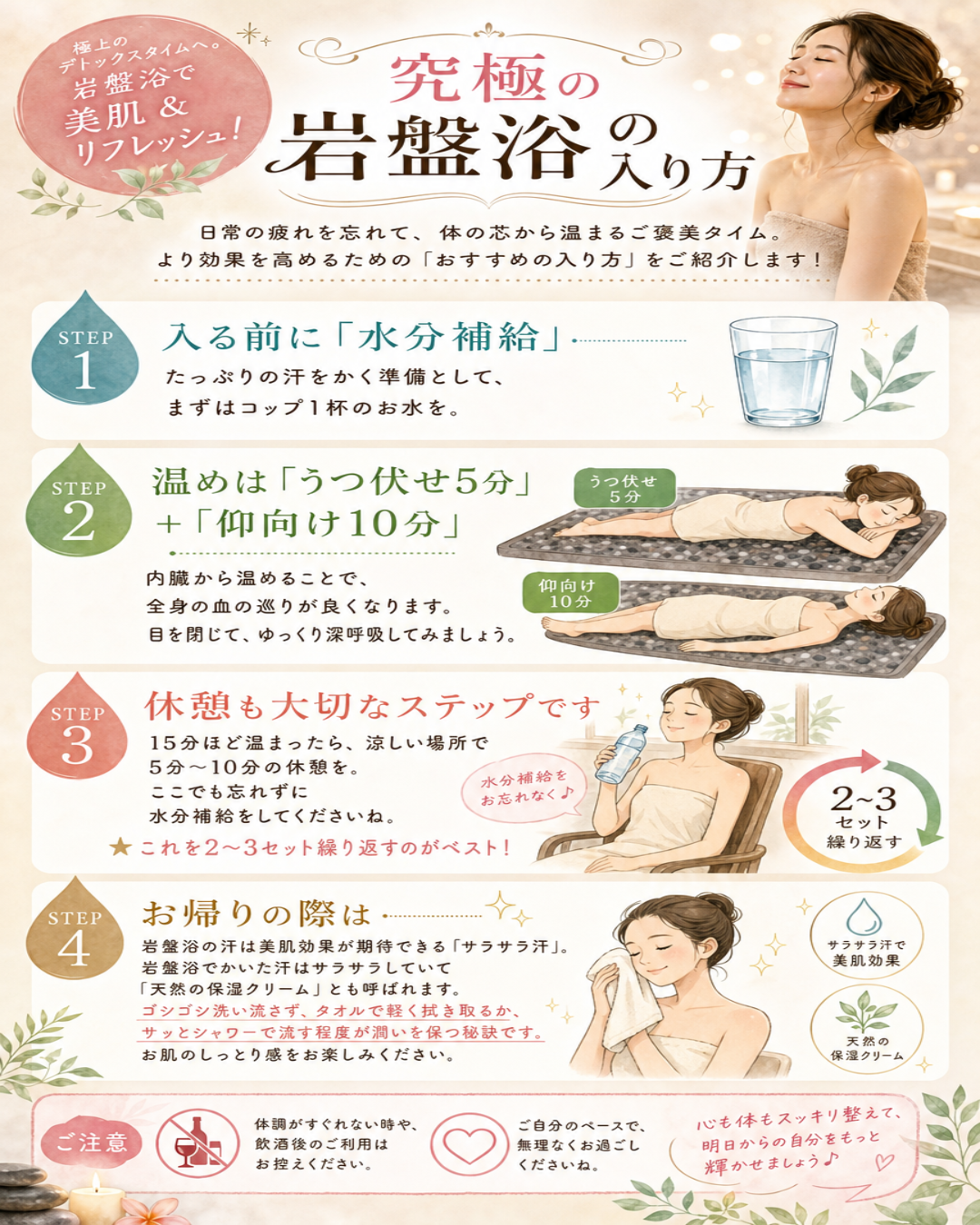 岩盤浴(自宅用)【引き取りに来れる方限定】 究極の岩盤浴で、心も身体もリセット。「おすすめの入り方」をご紹介